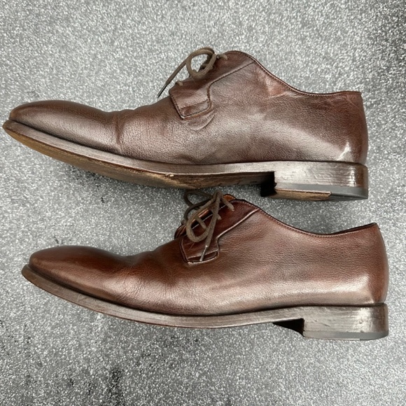 Paul Smith Men's Derby Dress Shoe.  Brown Leather.  Lace Up.  Size 10.5US/9.5UK - Picture 8 of 11